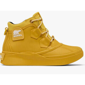 NEW SOREL Out N About IV Splashy Size W7 Gold Leaf/Black